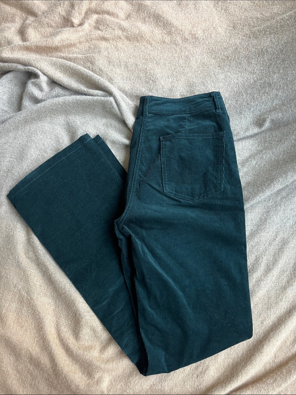 MNG Straight Leg Corduroy Pants in Forest Green Size 6